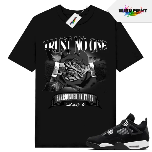 Gildan Jordan 4 White Thunder Sneaker Match Tees Surrounded By Fakes
