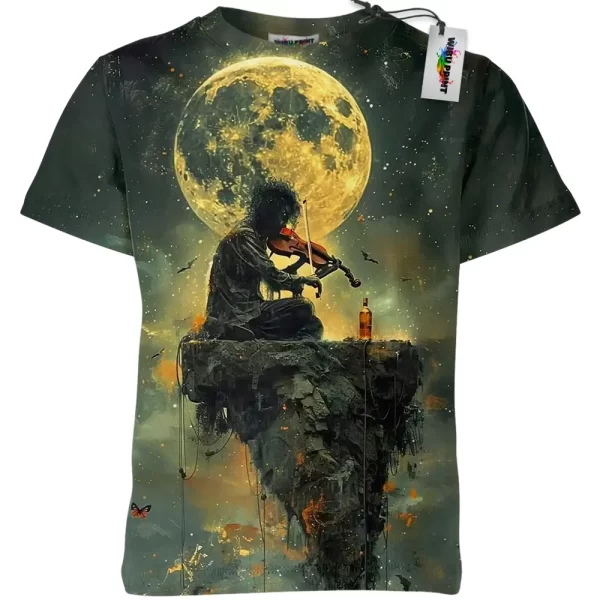 Moonlight Violinist Fantasy Shirt, Graphic Shirt