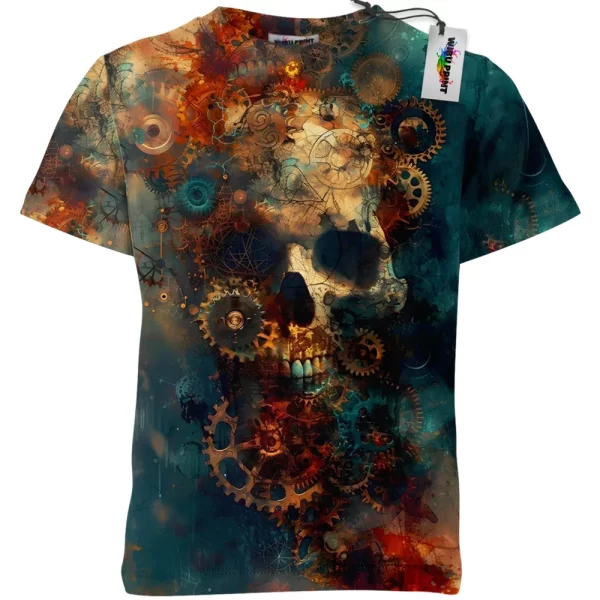 Steampunk Skull Machine Shirt, Graphic Shirt