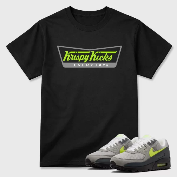 Sneaker Shirts To Match Air Max 90 Neon Yellow Shoes Krispy Kicks T-Shirt