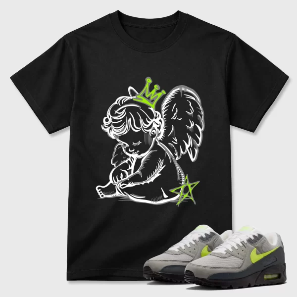 Sneaker Shirts To Match Air Max 90 Neon Yellow Sneakers Neon Angel T-Shirt
