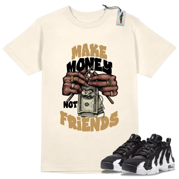 Wibuprint Make Money Not Friends Shirt to Match Air DT Max 96 Low Black White – Air DT Max 96 Matching Graphic Tee – Black White 96s Shirt
