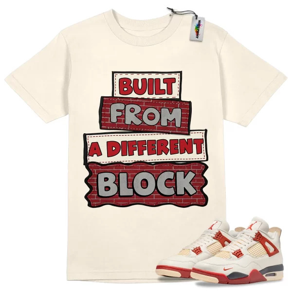 Wibuprint Different Cloth Shirt to Match Air Jordan 4 Brick After Brick – AJ4 Matching Graphic Tee – Brick After Brick 4s Shirt