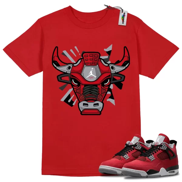 Wibuprint Bull Shirt to Match Air Jordan 4 Toro Bravo – AJ4 Matching Graphic Tee – Toro Bravo 4s Shirt