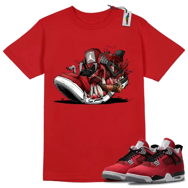 Wibuprint Monster Kicks Shirt to Match Air Jordan 4 Toro Bravo – AJ4 Matching Graphic Tee – Toro Bravo 4s Shirt