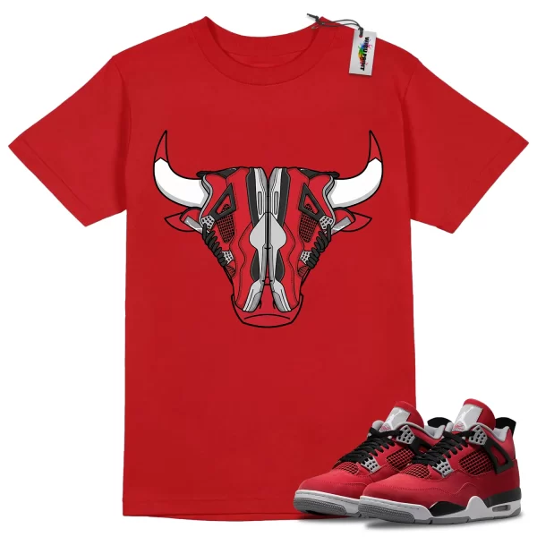 Wibuprint Sneaker Bull Shirt to Match Air Jordan 4 Toro Bravo - AJ4 Matching Graphic Tee - Toro Bravo 4s Shirt