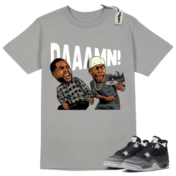 Wibuprint DAAAMN Shirt to Match Air Jordan 4 Fear – AJ4 Matching Graphic Tee – Fear 4s Shirt